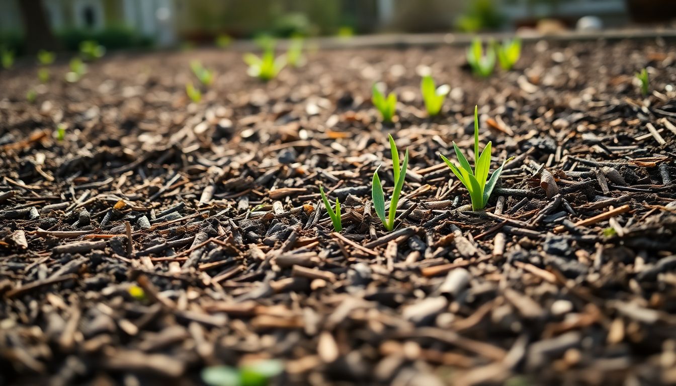 Ce paillage posé cette semaine bloque les mauvaises herbes jusqu'au début de l'été