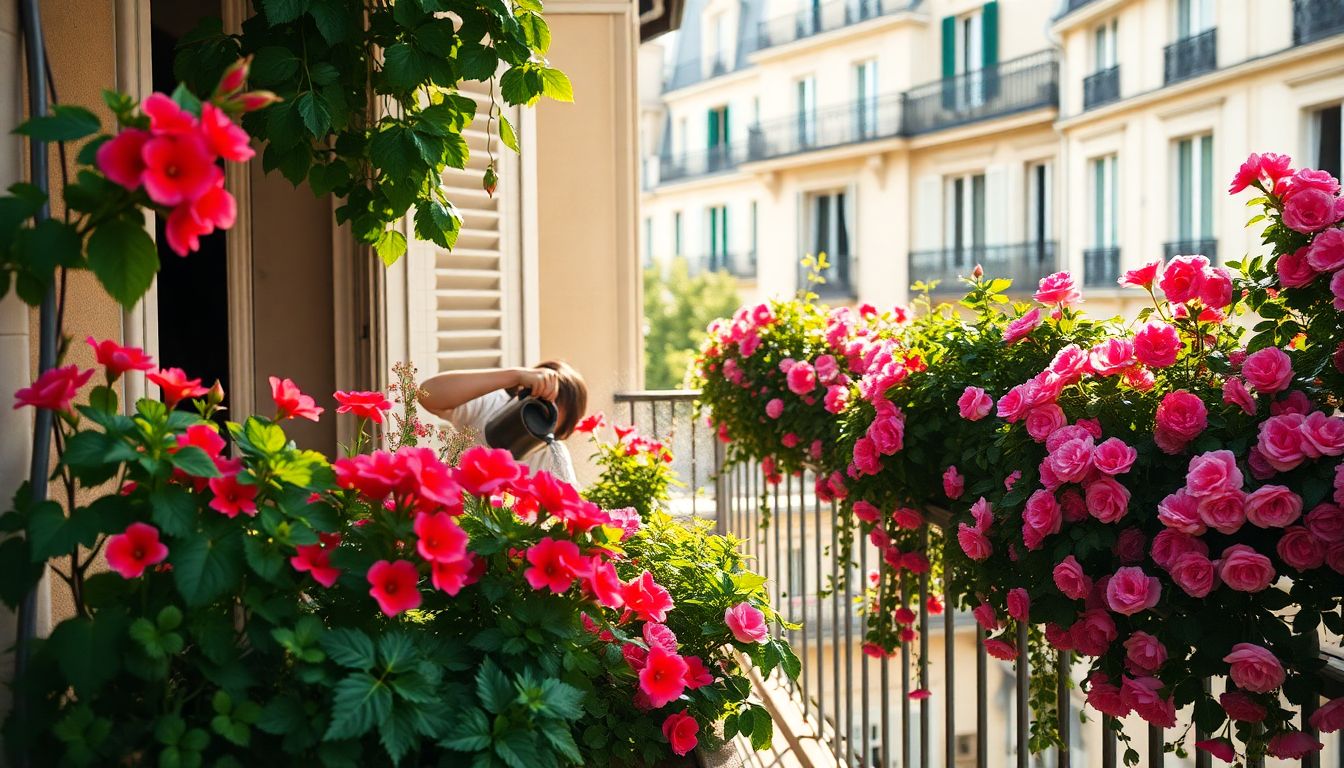 Géraniums et rosiers de balcon : 4 gestes du matin pour les garder frais en canicule sur un plein sud