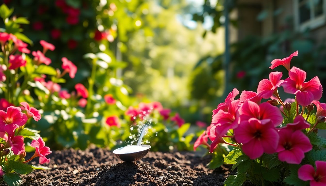 La cuillère de sel d'Epsom sur les géraniums au début de l'été : le secret de jardinage que les anciens ne révélaient pas facilement