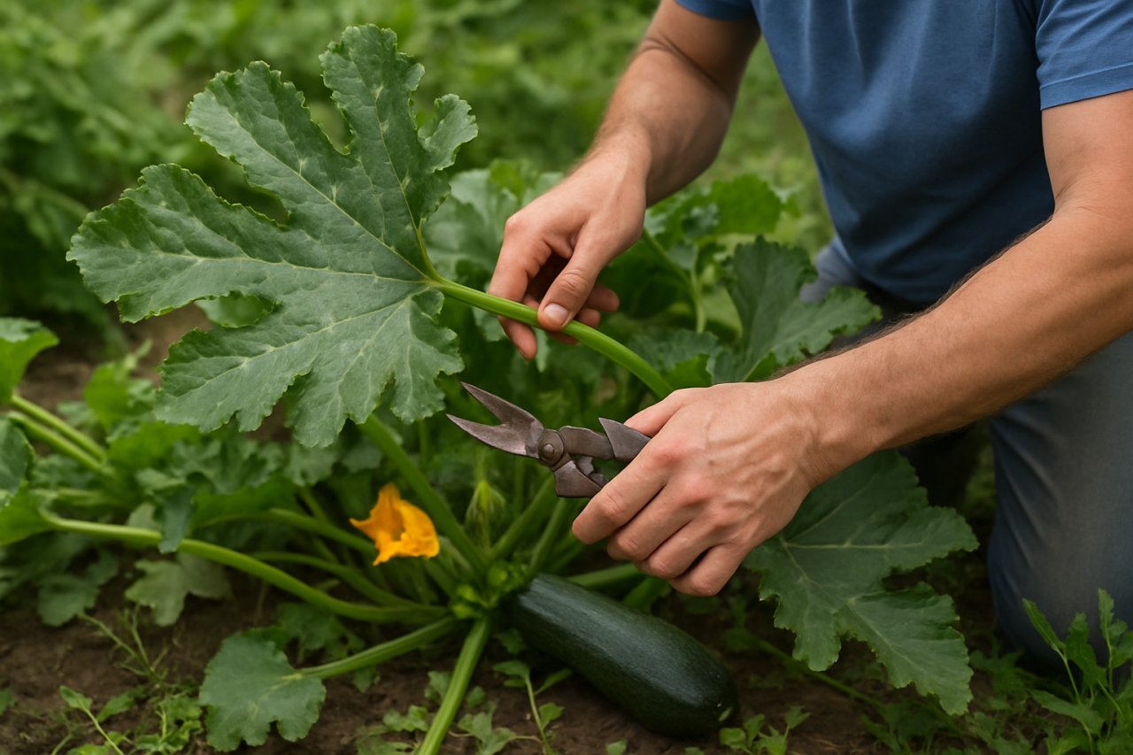 Retirer les grandes feuilles des courgettes en été : le geste bien intentionné qui sabote votre récolte