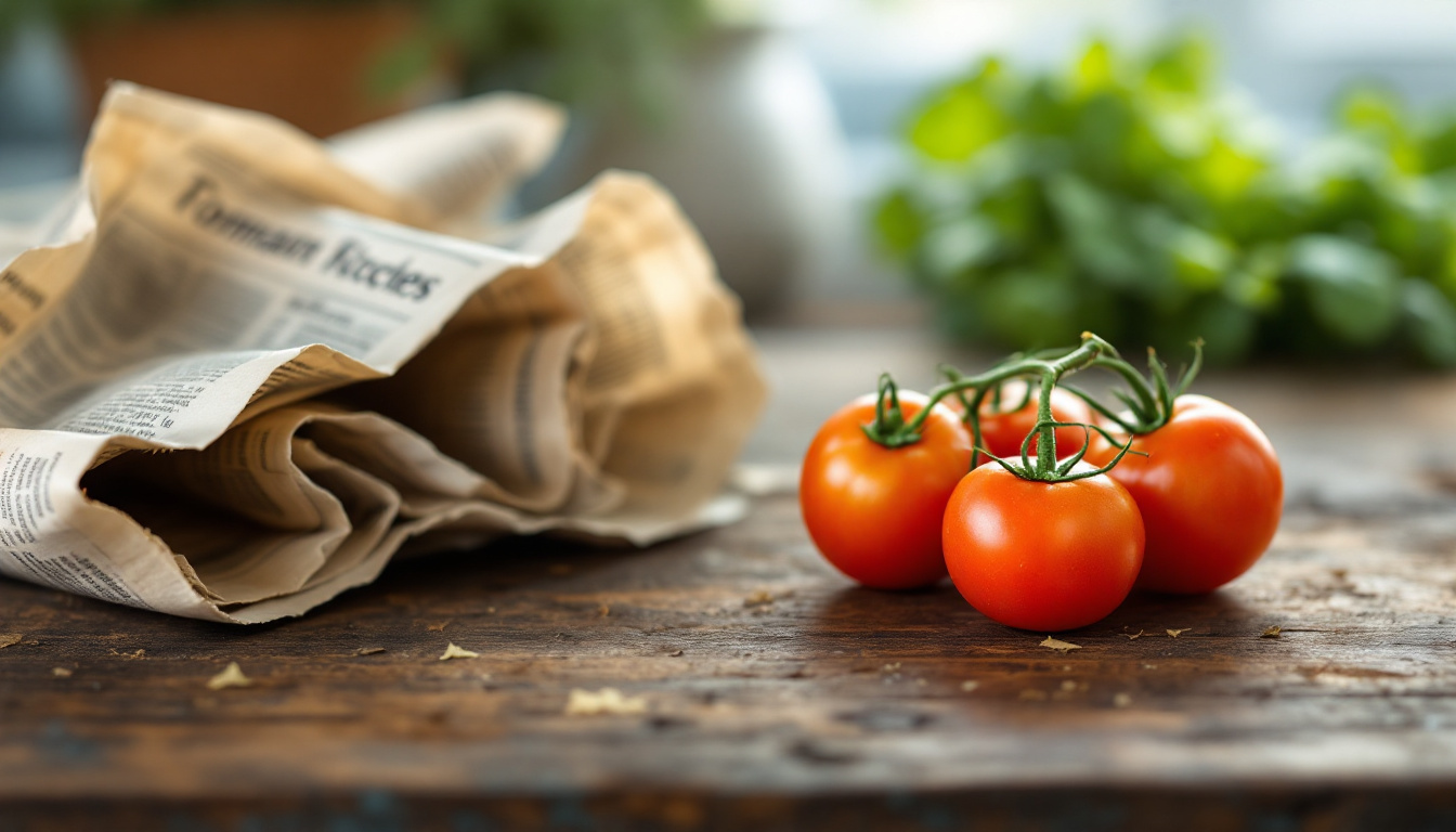 Cette astuce de grand-mère avec du papier journal fait mûrir les tomates cueillies trop tôt
