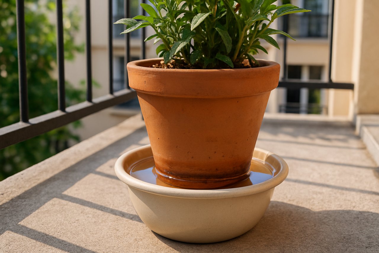 Pot brûlant sur balcon : l'astuce toute simple qui sauve les racines de vos plantes cet été